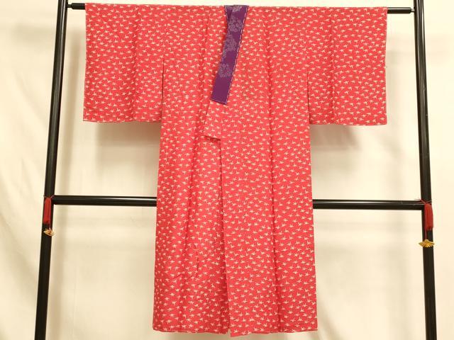 平和屋着物■長襦袢 無双仕立て 折り鶴 正絹 逸品 AABH4498fw
