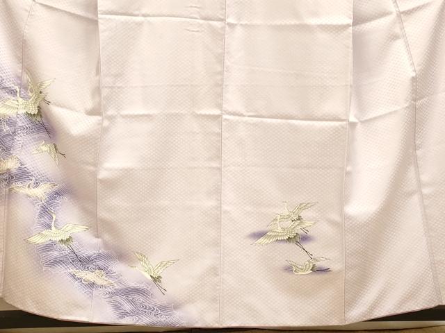 平和屋着物■訪問着 飛鶴流水文 暈し染め 金彩 洗える着物 AABH4544fw