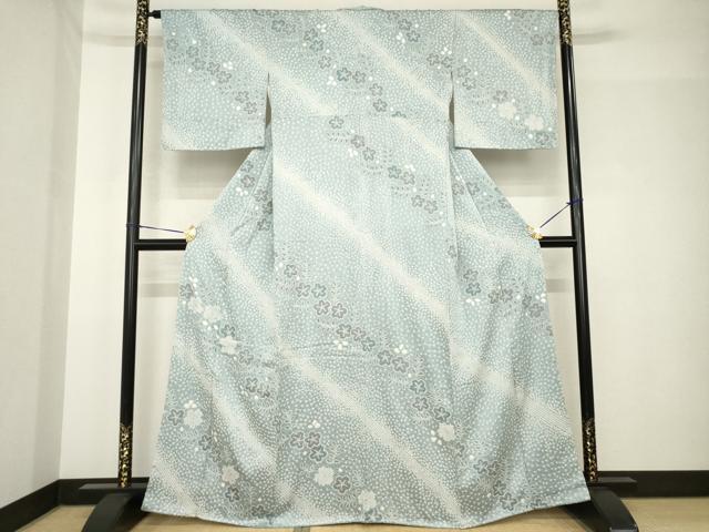 平和屋着物●訪問着 絞り 草花文 正絹 逸品 AABH4578ck