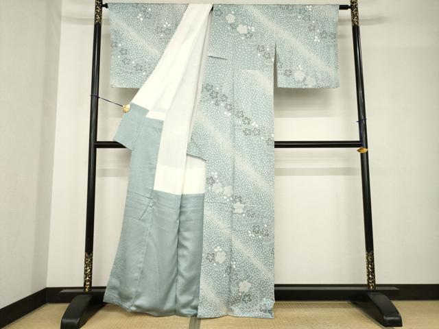 平和屋着物●訪問着 絞り 草花文 正絹 逸品 AABH4578ck