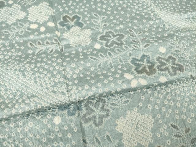 平和屋着物●訪問着 絞り 草花文 正絹 逸品 AABH4578ck