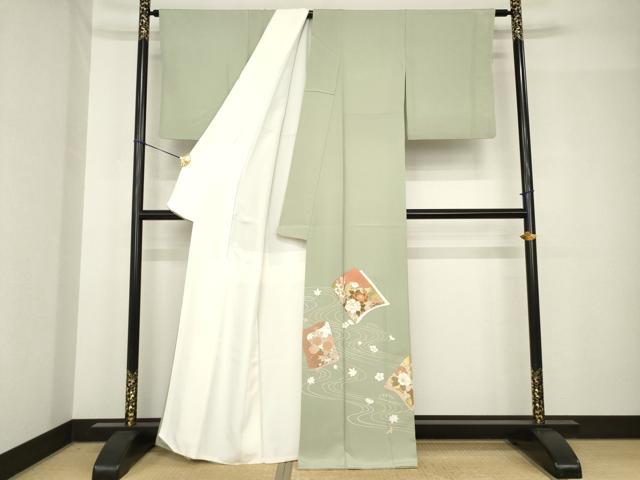 平和屋着物●豪華色留袖 友禅 冊子花文 正絹 逸品 AABH4580ck