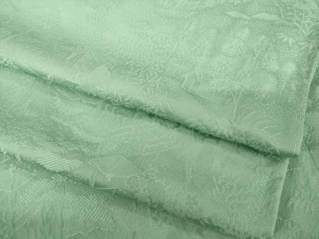 平和屋着物●上質な色無地 風景地紋 柳煤竹色 さが美扱い 正絹 逸品 AABH4593ck