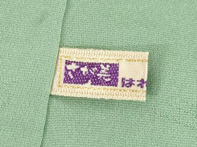 平和屋着物●上質な色無地 風景地紋 柳煤竹色 さが美扱い 正絹 逸品 AABH4593ck