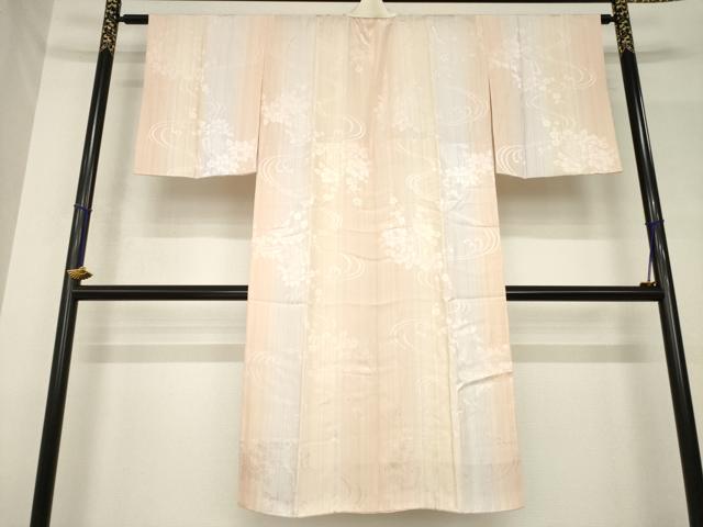 平和屋着物●長襦袢 無双仕立て 地紙花地紋 やまと誂製 正絹 逸品 AABH4615ck
