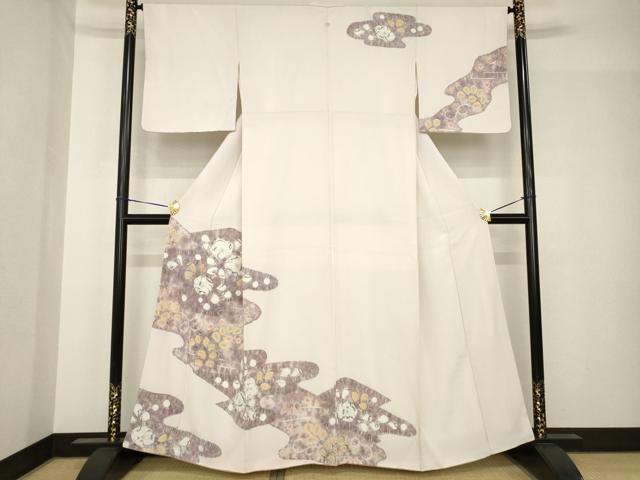 平和屋着物●訪問着 辻が花 流水花文 正絹 逸品 AABH4620ck