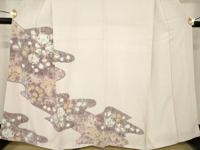 平和屋着物●訪問着 辻が花 流水花文 正絹 逸品 AABH4620ck