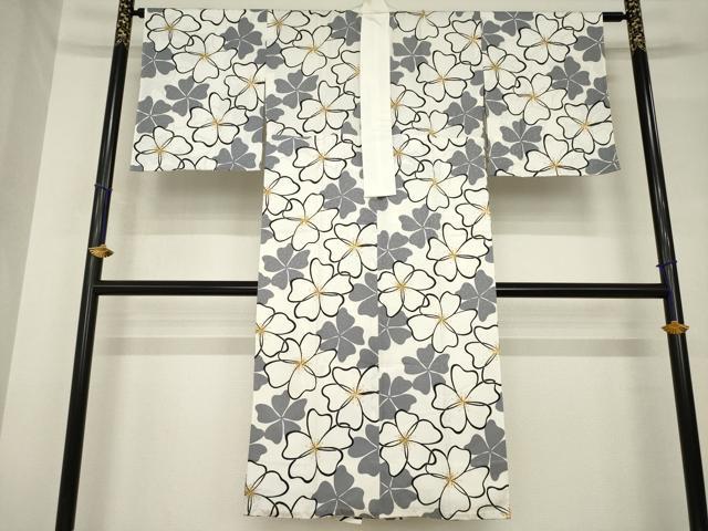 平和屋着物●長襦袢 無双仕立て 花尽くし 正絹 逸品 AABH4621ck