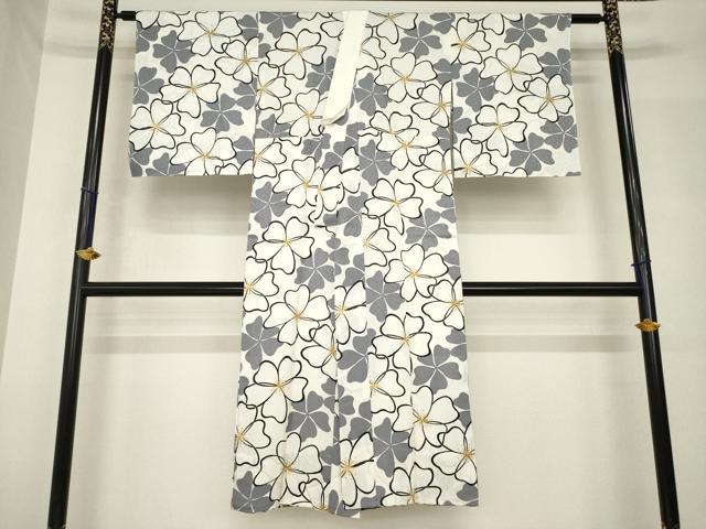 平和屋着物●長襦袢 無双仕立て 花尽くし 正絹 逸品 AABH4621ck