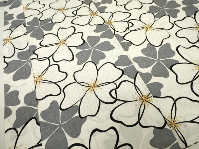 平和屋着物●長襦袢 無双仕立て 花尽くし 正絹 逸品 AABH4621ck