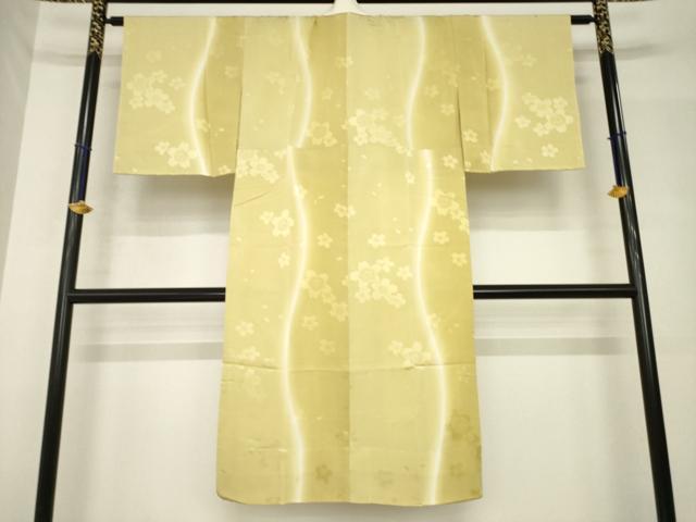 平和屋着物●長襦袢 無双仕立て 舞花地紋 暈し染め やまと誂製 正絹 逸品 AABH4622ck