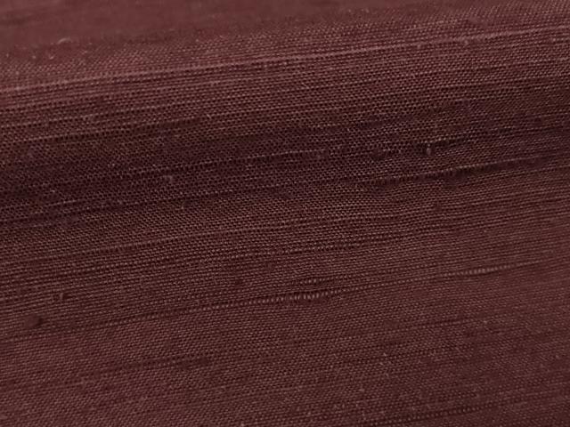 平和屋着物●上質な紬 色無地 紫鳶色 正絹 逸品 未使用 AABH4627ck