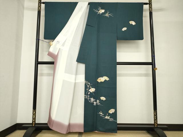 平和屋着物●訪問着 友禅 地紙花文 金彩 正絹 逸品 AABH4628ck