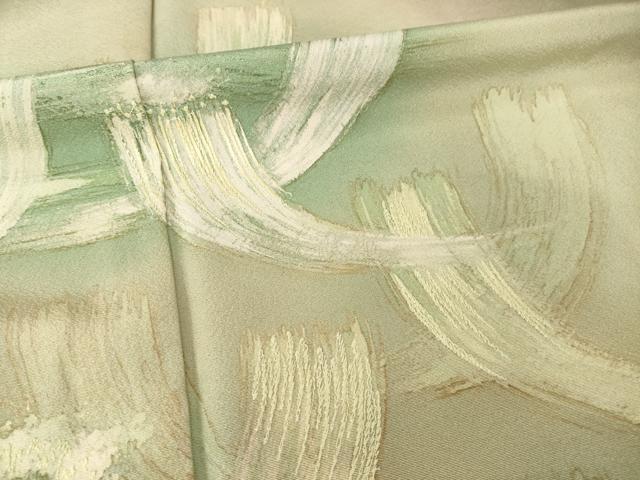 平和屋着物●小堀三千尋 訪問着 刺繍 松 暈し染め 正絹 逸品 未使用 AABH4637ck