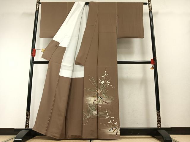 平和屋着物●豪華色留袖 作家物 松竹梅 暈し染め 金彩 正絹 逸品 未使用 AABH4660fy