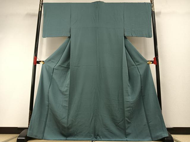 平和屋着物●上質な色無地 水浅葱色 ロング丈 正絹 逸品 AABH4663fy