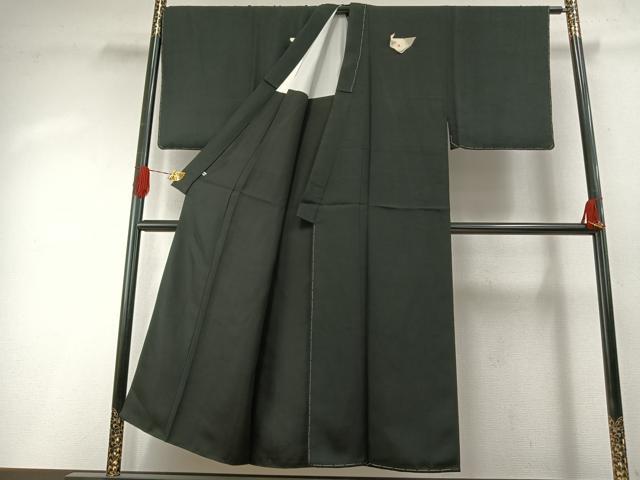平和屋着物●男性 黒紋付 高島屋扱い 正絹 逸品 未使用 AABH4705fy