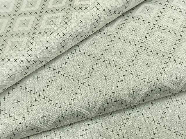 平和屋着物●男性 白紋付 羽織セット 菱文 AABH4712fy