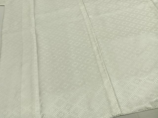 平和屋着物●男性 白紋付 羽織セット 菱地紋 キングサイズ 洗える着物 AABH4714fy