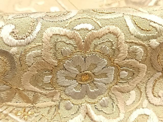 平和屋着物●豪華色留袖 中国三大刺繍 汕頭刺繍 スワトウ刺繍 総刺繍 地紙花文 金糸 正絹 逸品 未使用 AABH4724fy