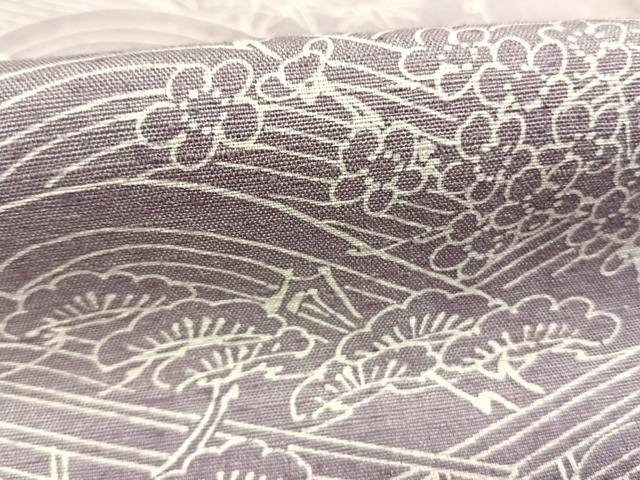平和屋着物●訪問着 紬地 松竹梅 正絹 逸品 AABH4732fy