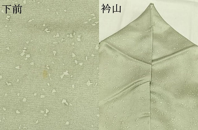 平和屋着物●上質な小紋 紬地 綾織 箔散らし文様 正絹 逸品 AABH4739fy