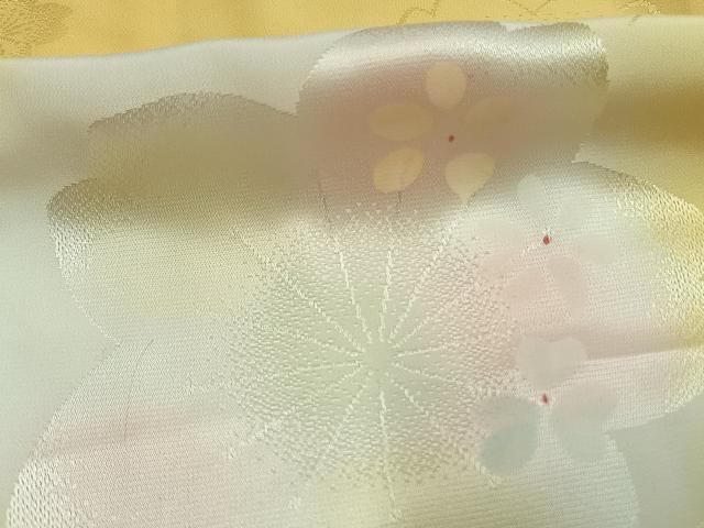 平和屋着物●振袖用長襦袢 無双仕立て 舞花文 暈し染め 正絹 逸品 AABH4742fy
