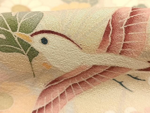 平和屋着物●訪問着 友禅 作家物 花鳥文 暈し染め 正絹 逸品 AABH4761fy