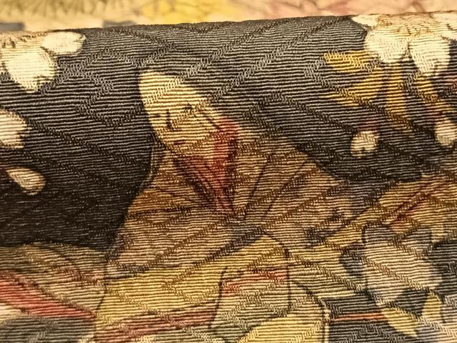 平和屋着物●友禅師・京の名工・伝統工芸士・樽本伊勢蔵 小紋 人物花鳥文 上代38万円 反端付き 正絹 逸品 AABH4768fy
