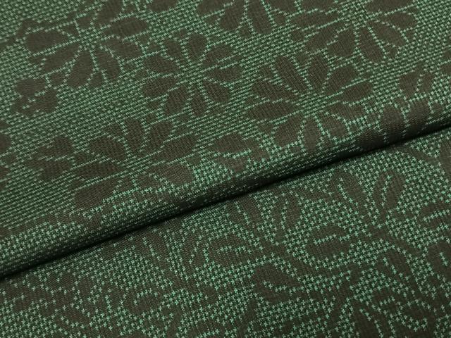 平和屋着物●本場大島紬 一元7マルキ 草花文 正絹 逸品 未使用 AABH4769fy