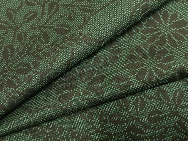 平和屋着物●本場大島紬 一元7マルキ 草花文 正絹 逸品 未使用 AABH4769fy
