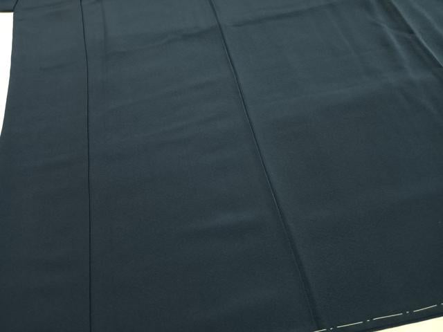 平和屋着物●上質な色無地 紺青色 正絹 逸品 未使用 AABH4780fy