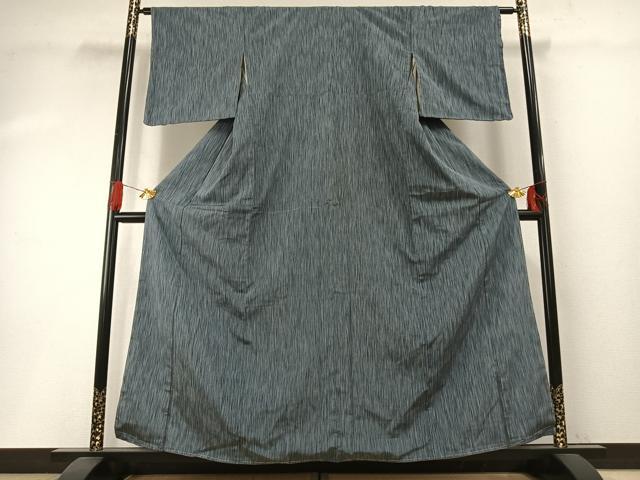 平和屋着物●お召 縞 正絹 逸品 AABH4790fy