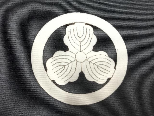 平和屋着物●男性 黒紋付 羽織セット 正絹 逸品 AABH4792fy