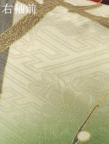 平和屋着物●豪華振袖 駒刺繍 松竹梅 暈し染め 金彩 正絹 逸品 AABH4820fy