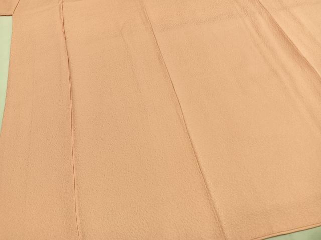 平和屋着物●上質な色無地 紋意匠 一斤染色 正絹 逸品 AABH4828fy