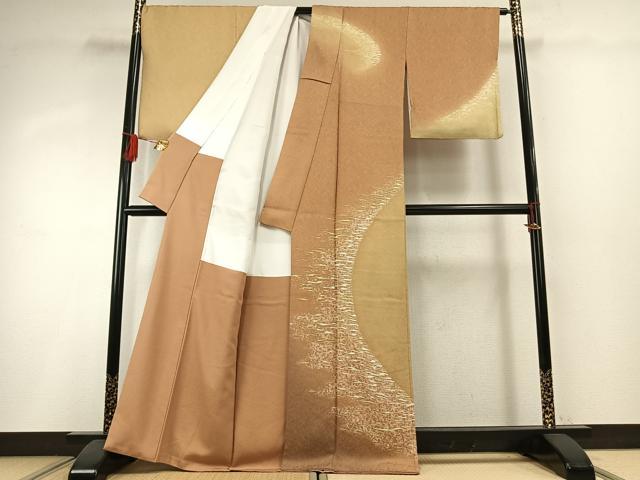 平和屋着物●訪問着 作家物 霞文 暈し染め 正絹 逸品 AABH4853fy