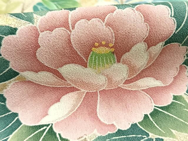 平和屋着物●訪問着 草花文 暈し染め 金彩 正絹 逸品 AABH4864fy