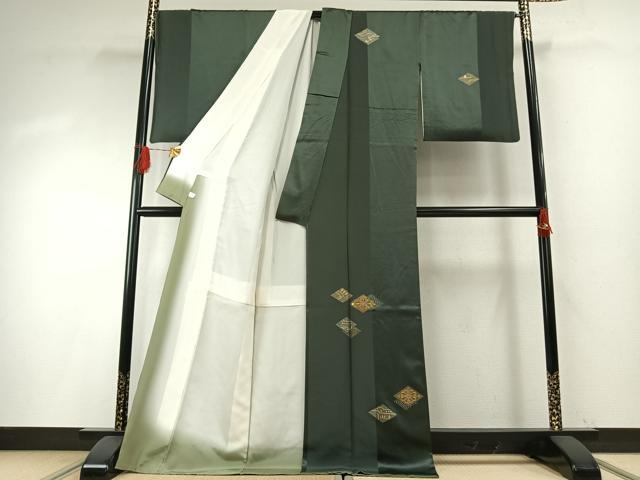 平和屋着物●訪問着 駒刺繍 花菱文 金糸 金銀彩 鈴乃屋扱い ロング丈 正絹 逸品 AABH4904fy