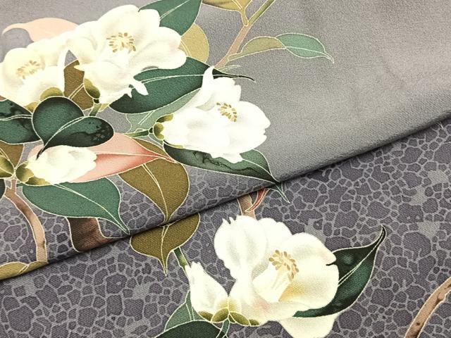 平和屋着物●本加賀友禅作家 木村州宏 訪問着 枝花文 暈し染め 正絹 逸品 AABH4910fy