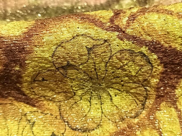 平和屋着物●樋熊哲也 訪問着 辻が花 絞り 手描き 暈し染め 金通し地 正絹 逸品 AABH4924fy