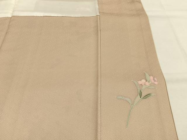 平和屋着物●訪問着 友禅 枝花文 暈し染め 正絹 逸品 AABH4948fy