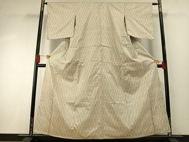 平和屋着物●本場大島紬 一元絣 亀甲文 正絹 逸品 AABH4969fy