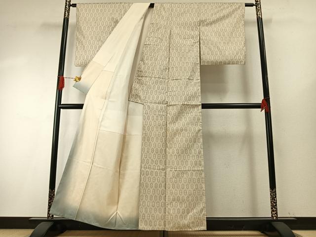 平和屋着物●本場大島紬 一元絣 亀甲文 正絹 逸品 AABH4969fy