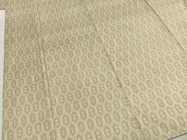 平和屋着物●本場大島紬 一元絣 亀甲文 正絹 逸品 AABH4969fy