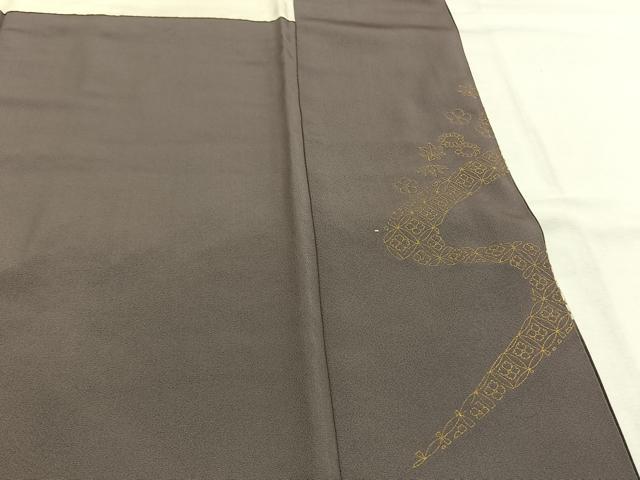 平和屋着物●訪問着 総刺繍 駒刺繍 流水花文 暈し染め 金銀糸 三越扱い 正絹 逸品 AABH4979fy