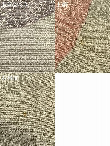 平和屋着物●江戸小紋 訪問着 道長花文 正絹 逸品 AABH4982fy