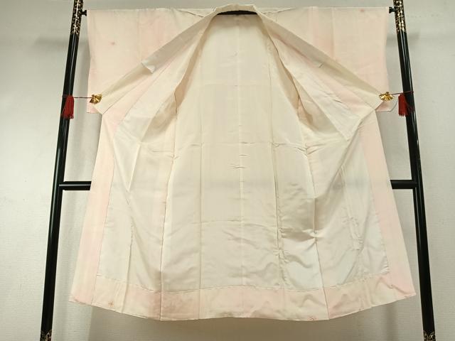 平和屋着物●長襦袢 袷 絞り 草花地紋 暈し染め 正絹 逸品 AABH4985fy
