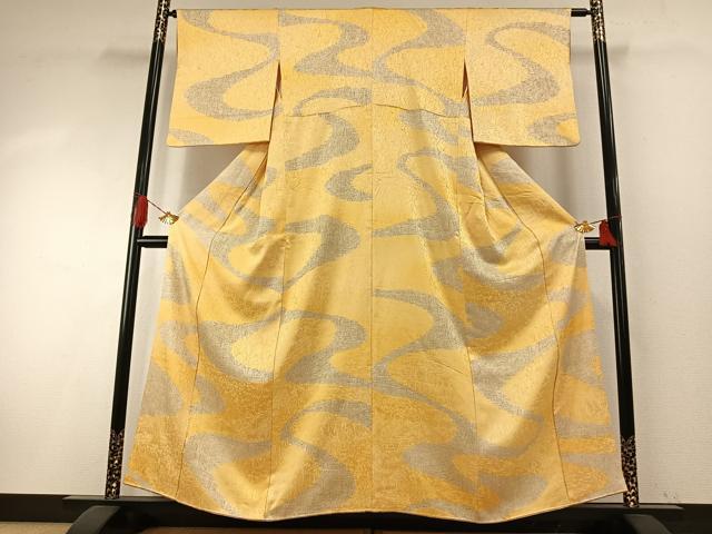 平和屋着物○上質な小紋 流水文 正絹 逸品 AABH4988fy
