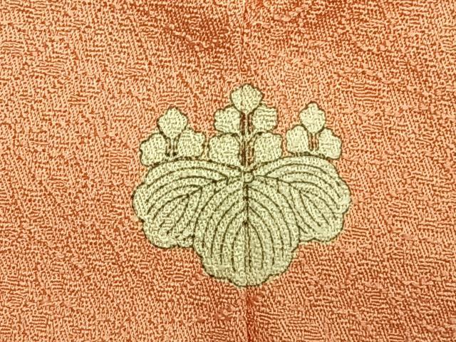 平和屋着物●上質な色無地 花尽くし地紋 東雲色 正絹 逸品 未使用 AABH4995fy